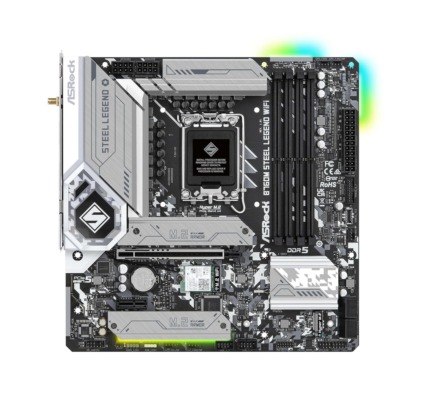 ASROCK B760M STEEL LEGEND WIFI DDR5 MICRO ATX MOTHERBOARD