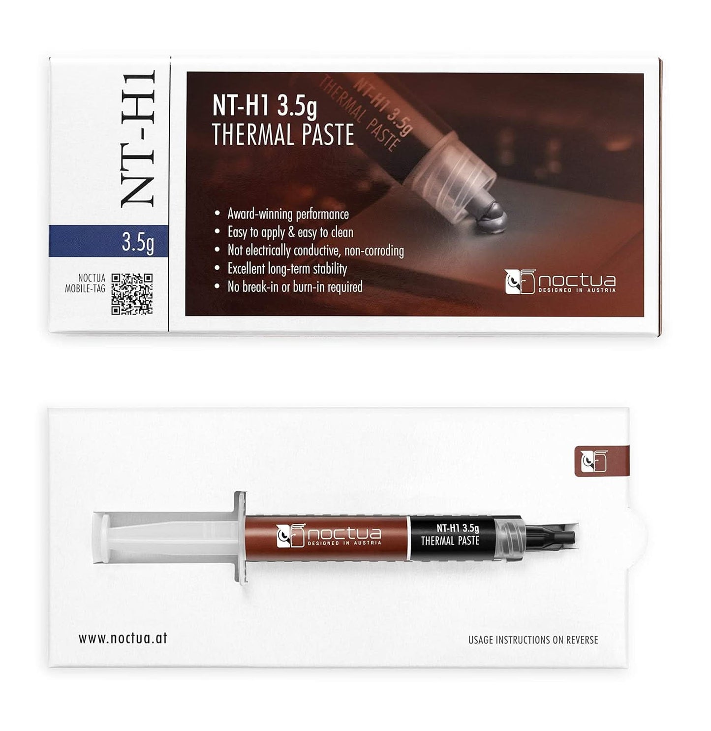 NOCTUA NT-H1 3.5G, PRO-GRADE THERMAL COMPOUND PASTE.