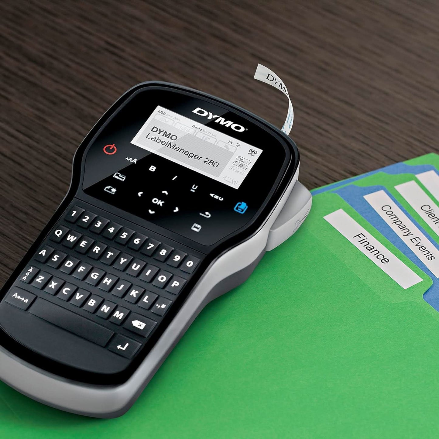 DYMO LABELMANAGER 280 RECHARGEABLE HANDHELD LABEL MAKER WITH QWERTY KEYBOARD