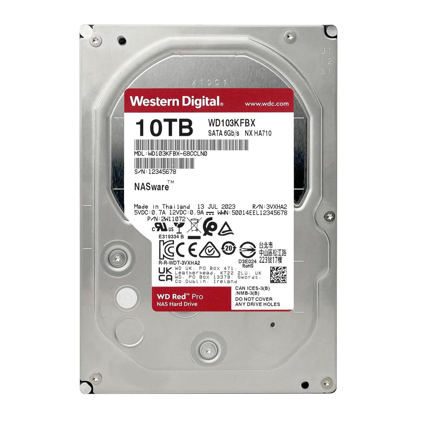 WESTERN DIGITAL 10TB WD RED PRO NAS INTERNAL HARD DRIVE HDD WD103KFBX