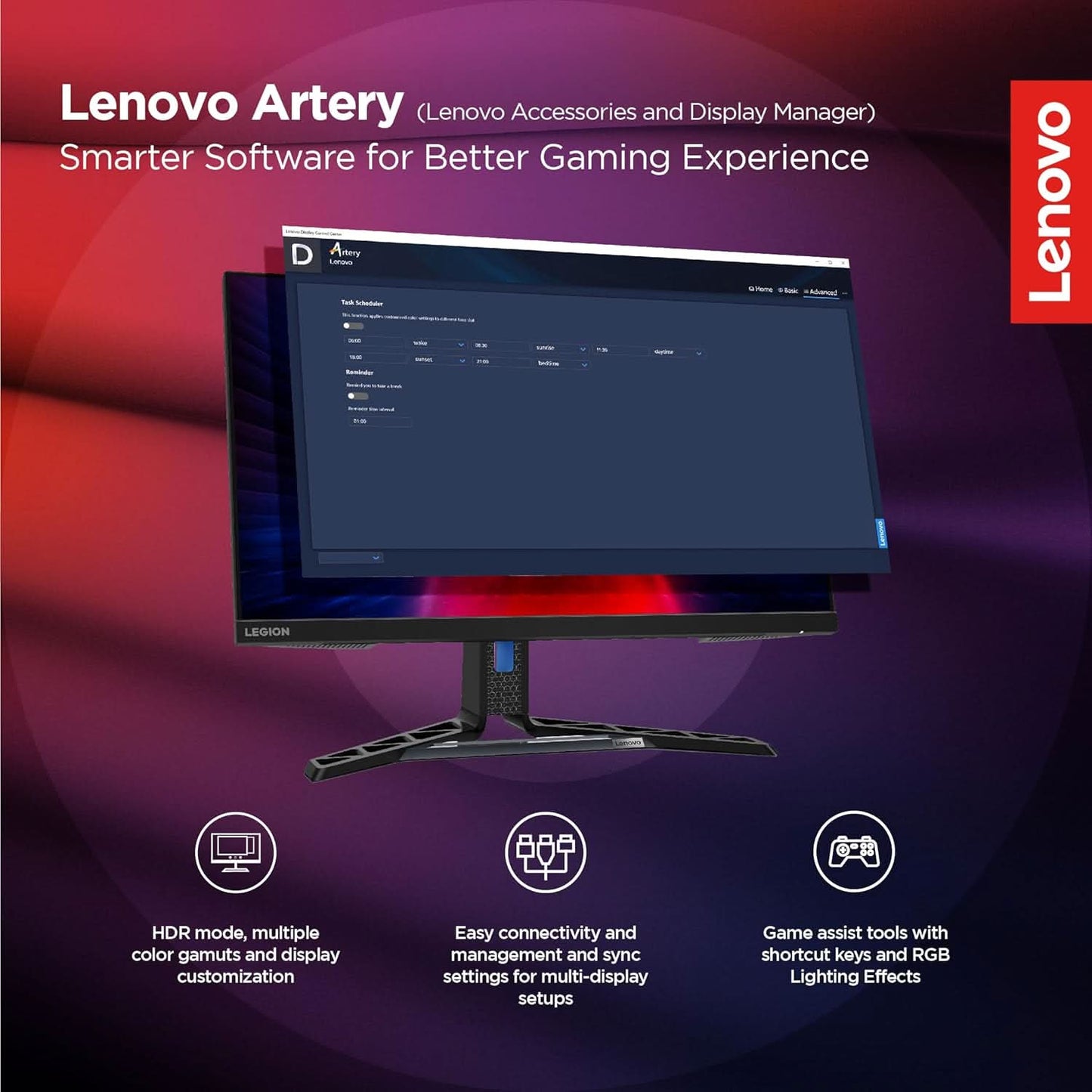 LENOVO LEGION R27I-30 27 INCH 165HZ LED GAMING MONITOR