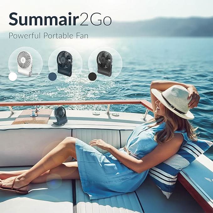 ARCTIC Summair 2Go (Dark Blue) - Rechargeable Powerful Handheld Fan