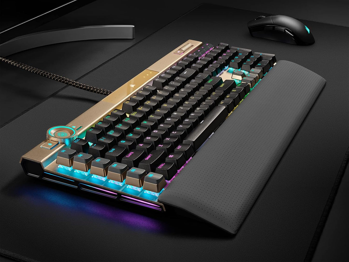 CORSAIR K100 RGB OPTICAL-MECHANICAL GAMING KEYBOARD - MIDNIGHT GOLD