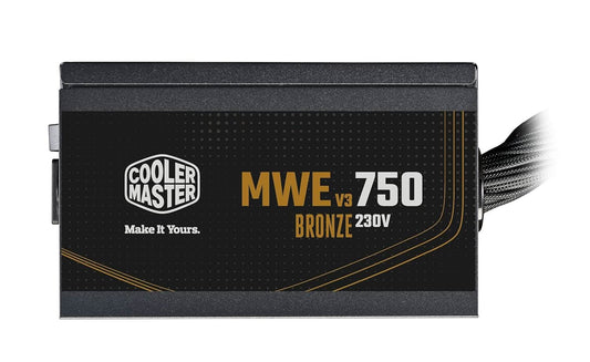 COOLER MASTER MWE 750 V3 80 PLUS BRONZE ATX 3.1 NON MODULAR POWER SUPPLY