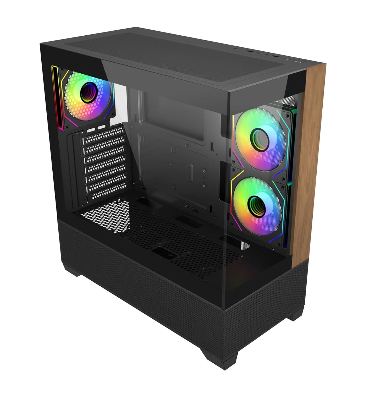 COOLER MASTER ELITE 690 WOOD COMPUTER CASE- BLACK