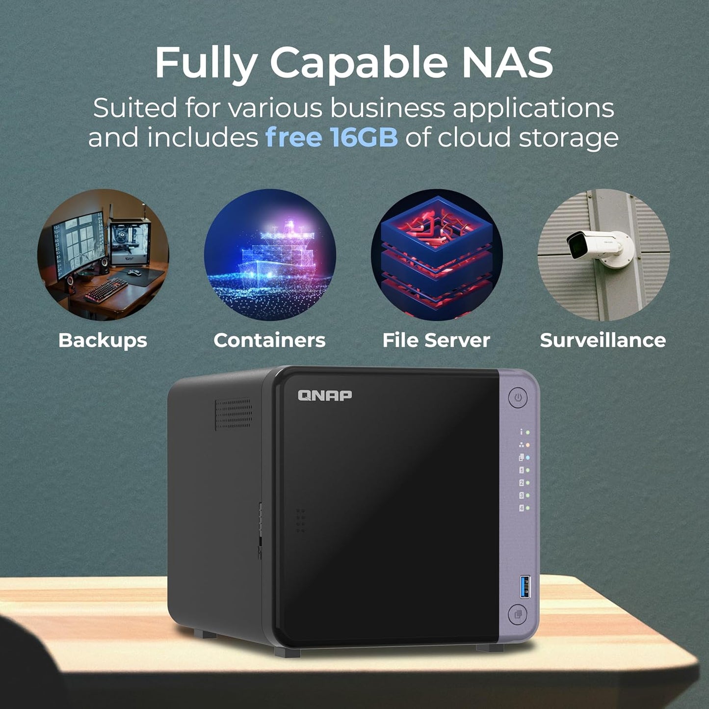 QNAP TS-432X-4G-US 4 BAY 10GBE DESKTOP NAS WITH ARM ALPINE AL524 QUAD-CORE PROCESSOR AND 4 GB DDR4 RAM (DISKLESS)