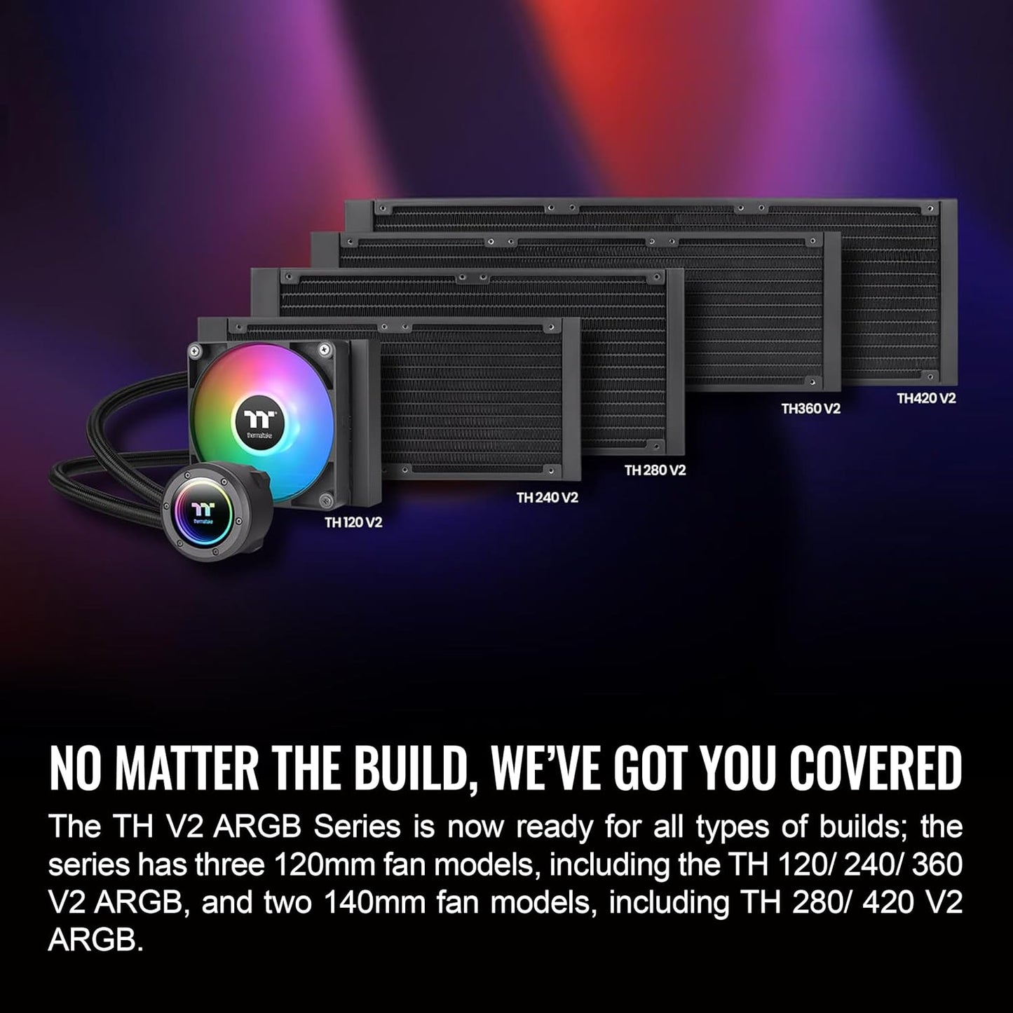 THERMALTAKE LIQUID TH240 V2 240MM ARGB AIO LIQUID COOLER BLACK