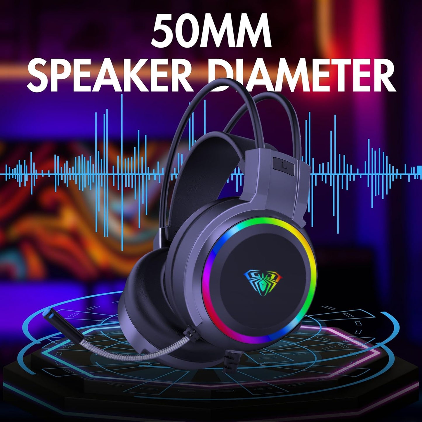 AULA S608 WIRED GAMING HEADSET |RGB (BLACK)