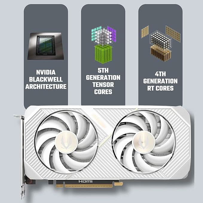 ZOTAC Gaming GeForce RTX 5070 Twin Edge OC 12 GB GDDR7 Graphics Card - White