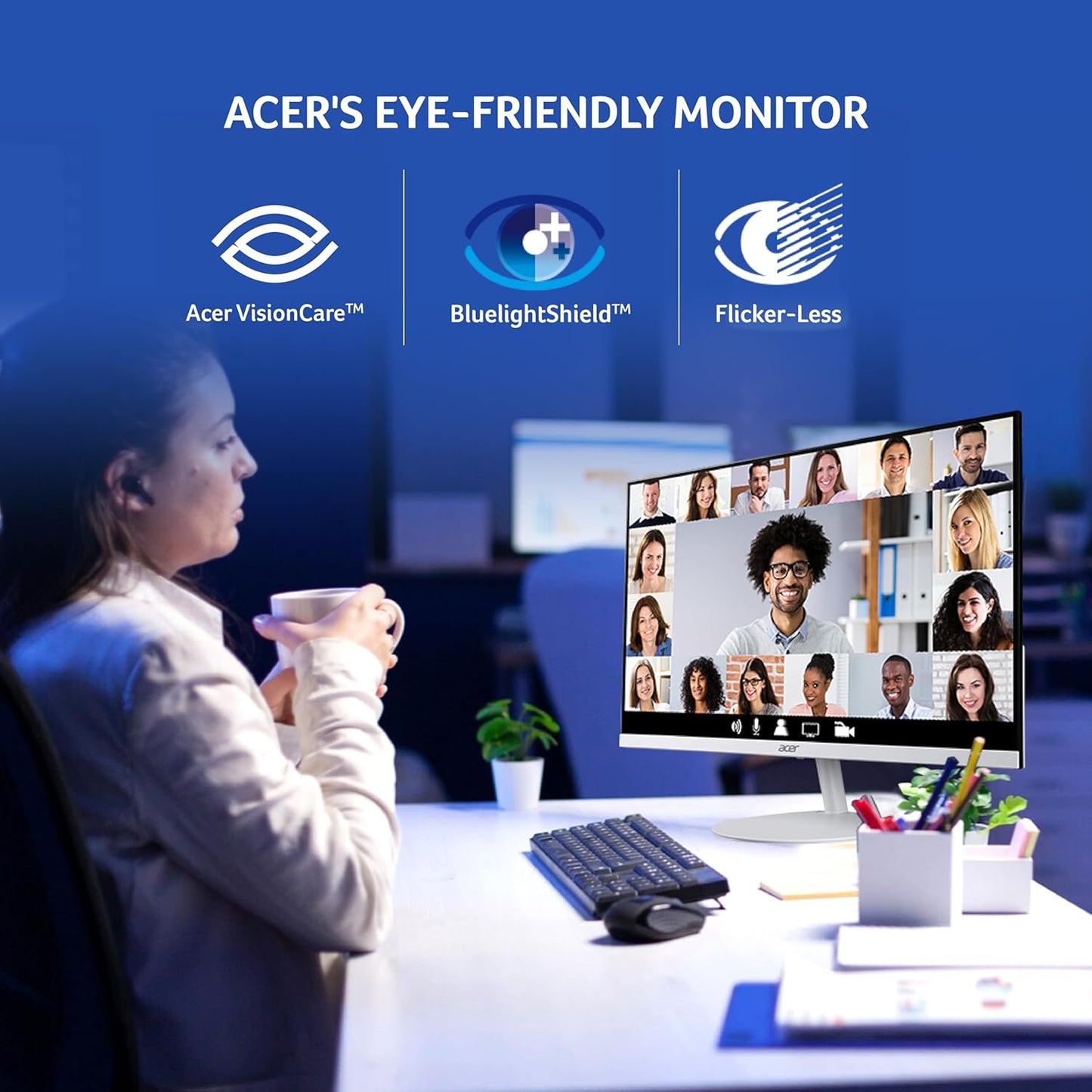 ACER SA322QAWM 31.5 INCH FULL HD 1920X1080 IPS ULTRA-SLIM (7.2MM) BACKLIT LED MONITOR