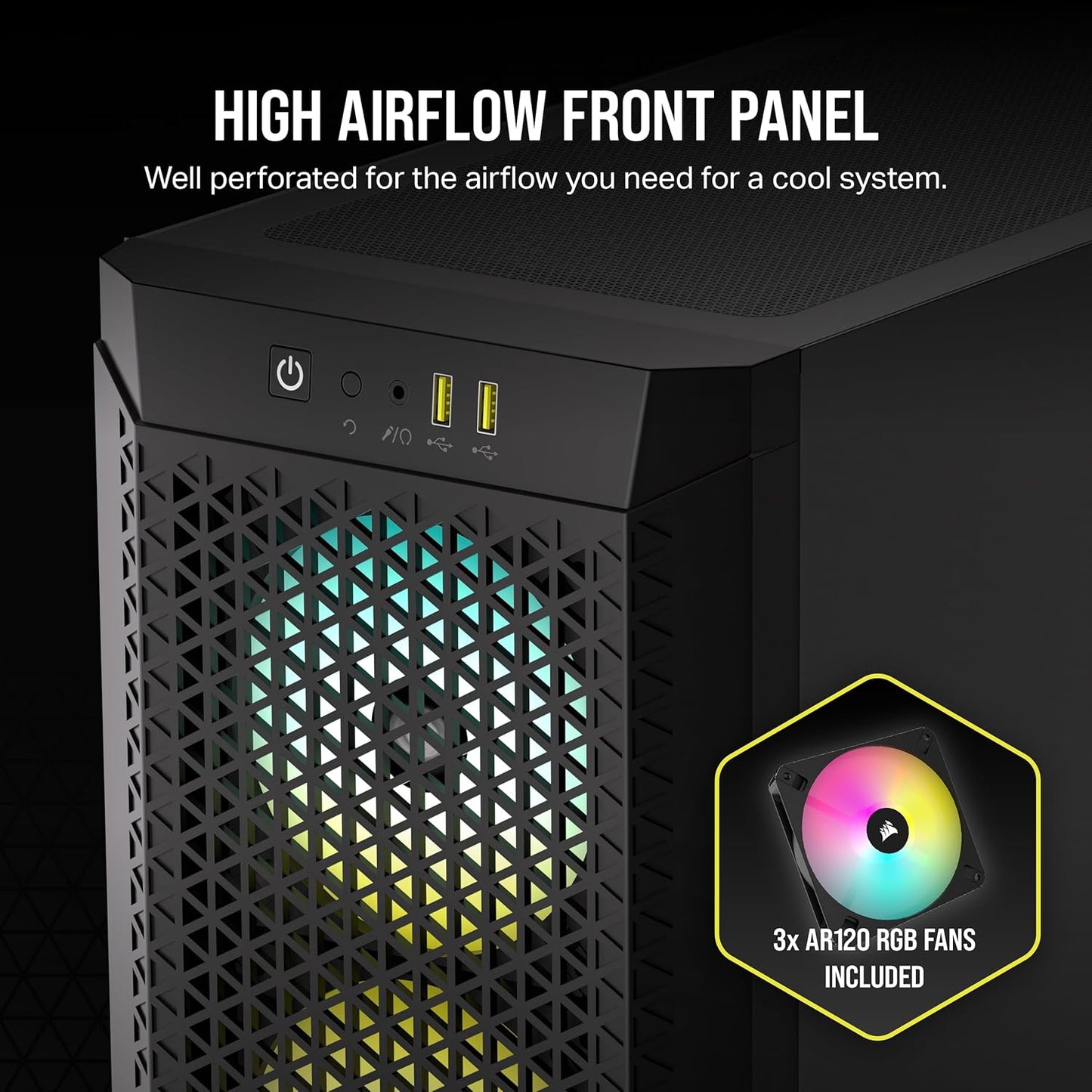 CORSAIR 480T AIRFLOW TEMPERED GLASS MID-TOWER CASE BLACK CC-9011271-WW