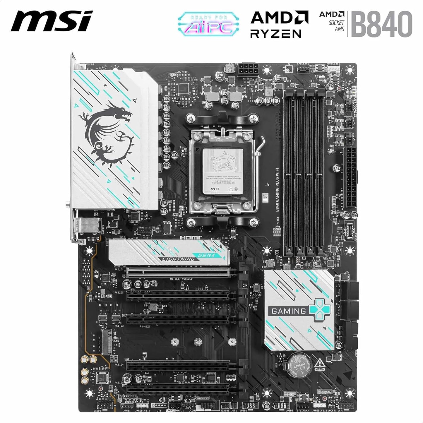 MSI B840 GAMING PLUS WIFI MOTHERBOARD