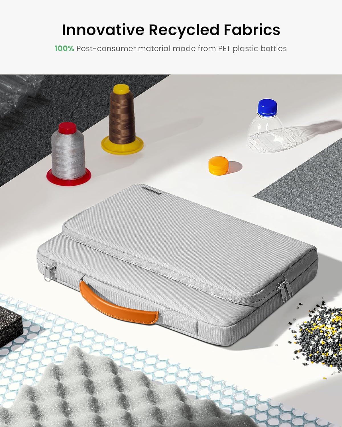 TOMTOC DEFENDER-A14 LAPTOP BRIEFCASE 13 INCH-GRAY