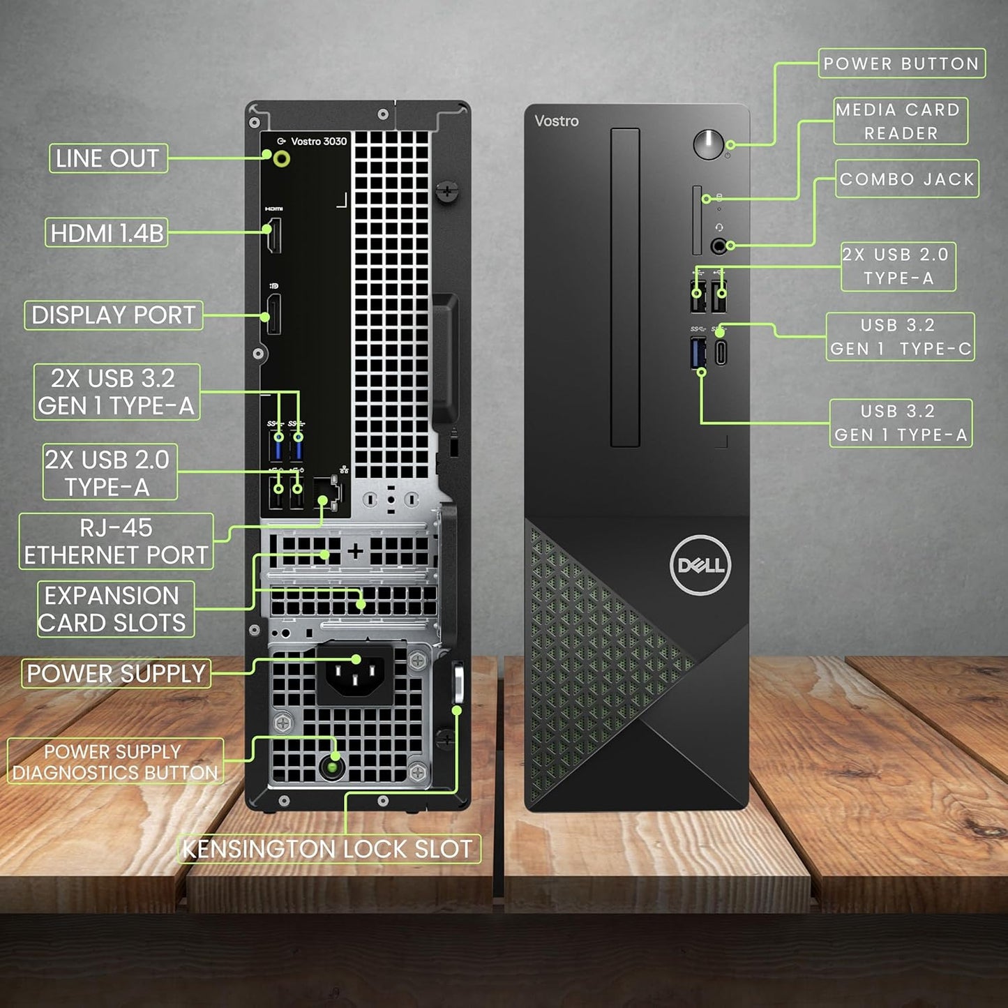 Dell Vostro 3030S - Intel Core I3 12Th Gen | 8 GB DDR5 | 512 GB SSD | Windows 11 Home With MS Office 2021 Home & Student 2021 | 3 Years Onsite Warranty | Wi-Fi & Bluetooth | No Monitor