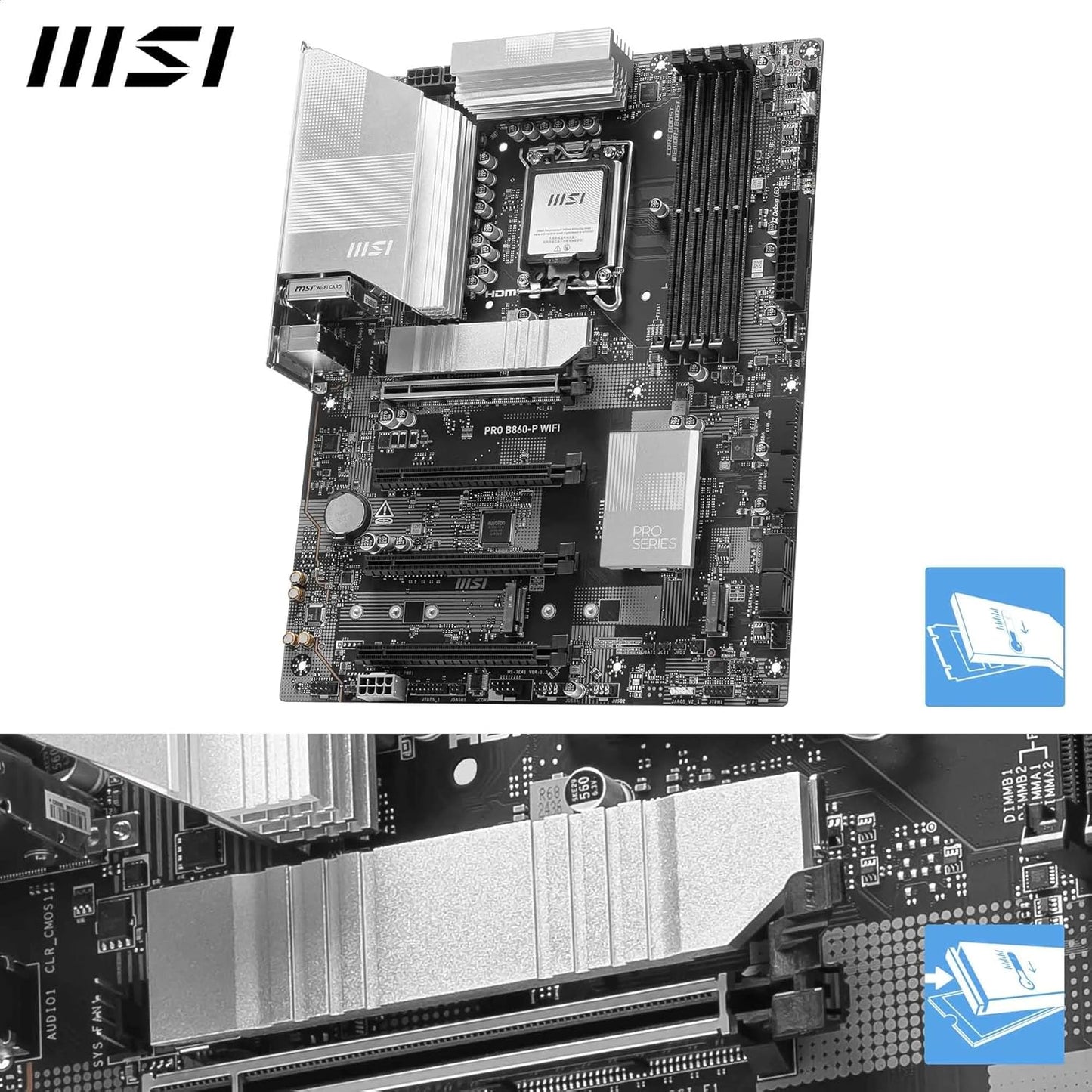 MSI PRO B860-P WIFI DDR5 MOTHERBOARD