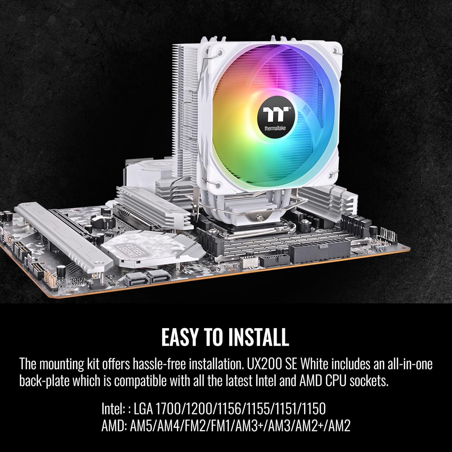 THERMALTAKE UX200 SE ARGB LIGHTING CPU COOLER WHITE CL-P116-AL12SW-A