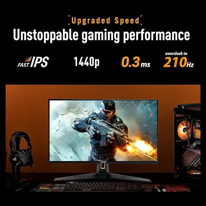 ASUS TUF Gaming VG27AQ5A 27 Inch QHD Fast IPS Gaming Monitor