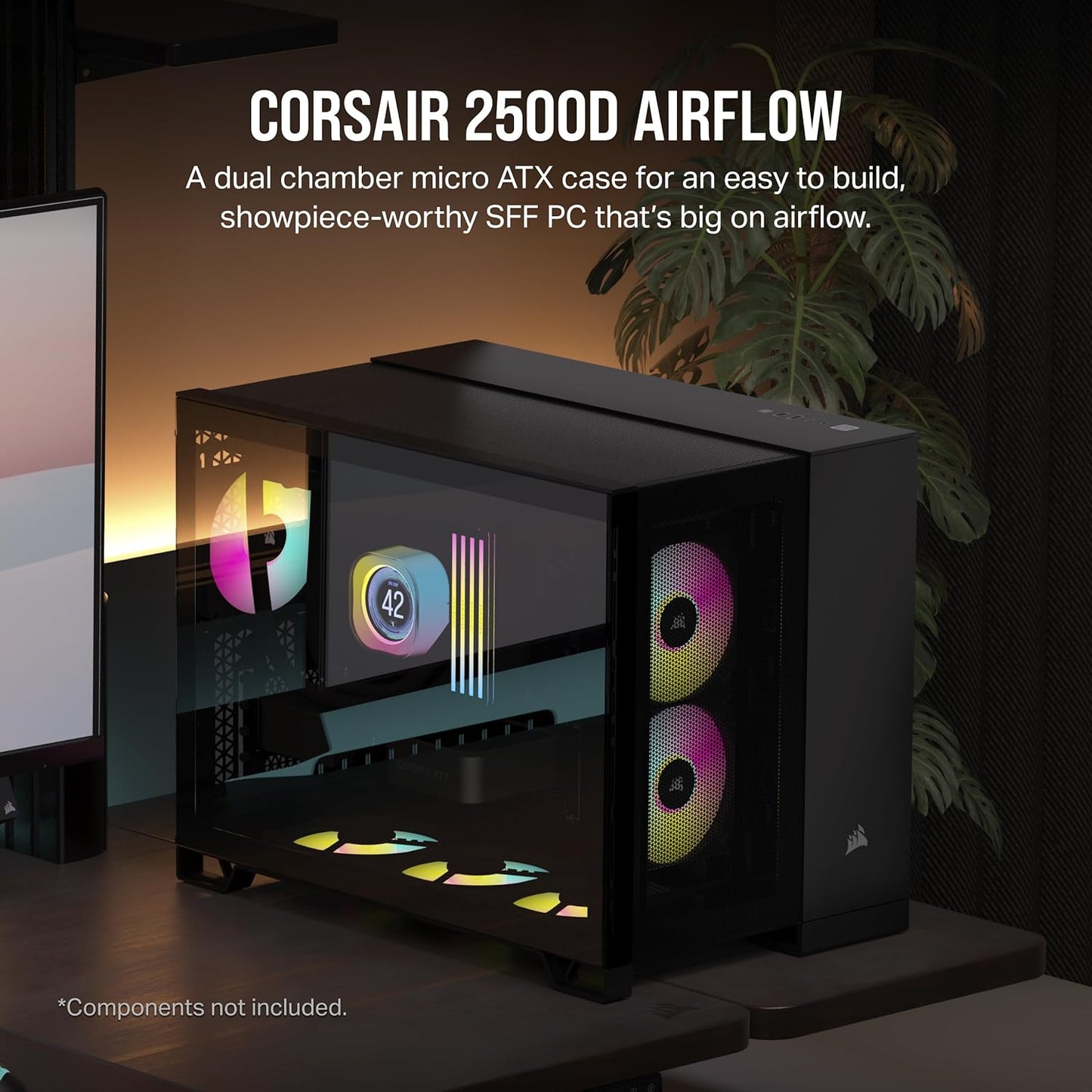 CORSAIR 2500D AIRFLOW TEMPERED GLASS MID-TOWER, BLACK