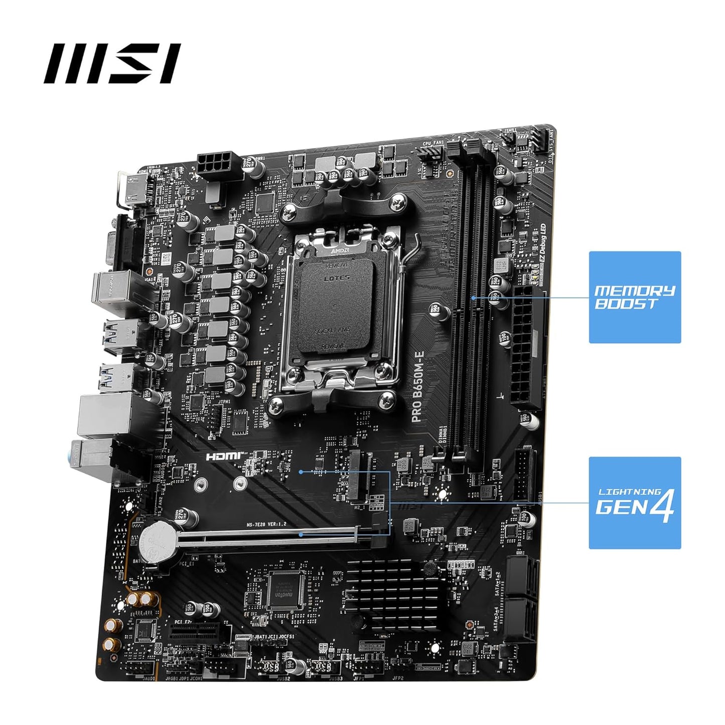MSI PRO B650M-E DDR5 M-ATX MOTHERBOARD