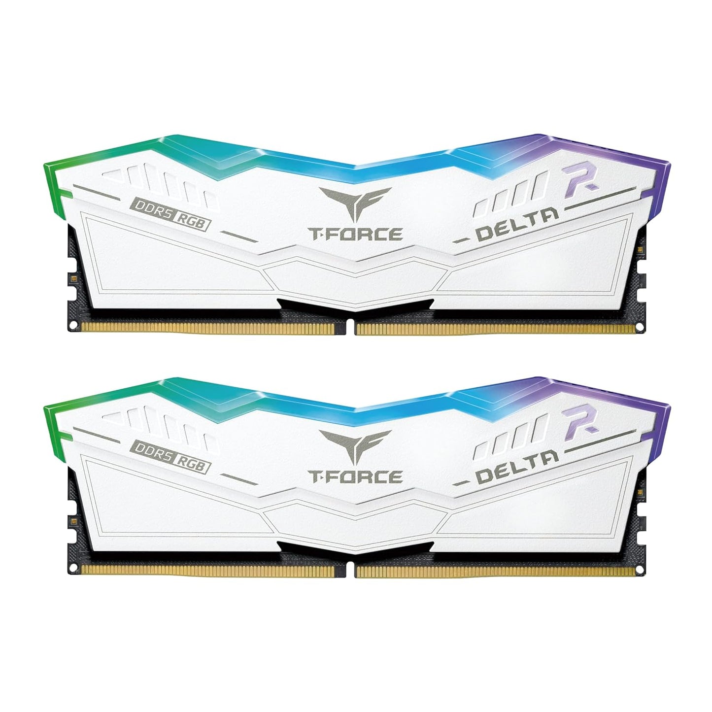 TEAMGROUP T-FORCE DELTA RGB 32GB (16GBX2) DDR5 6000MHZ DESKTOP RAM (WHITE)