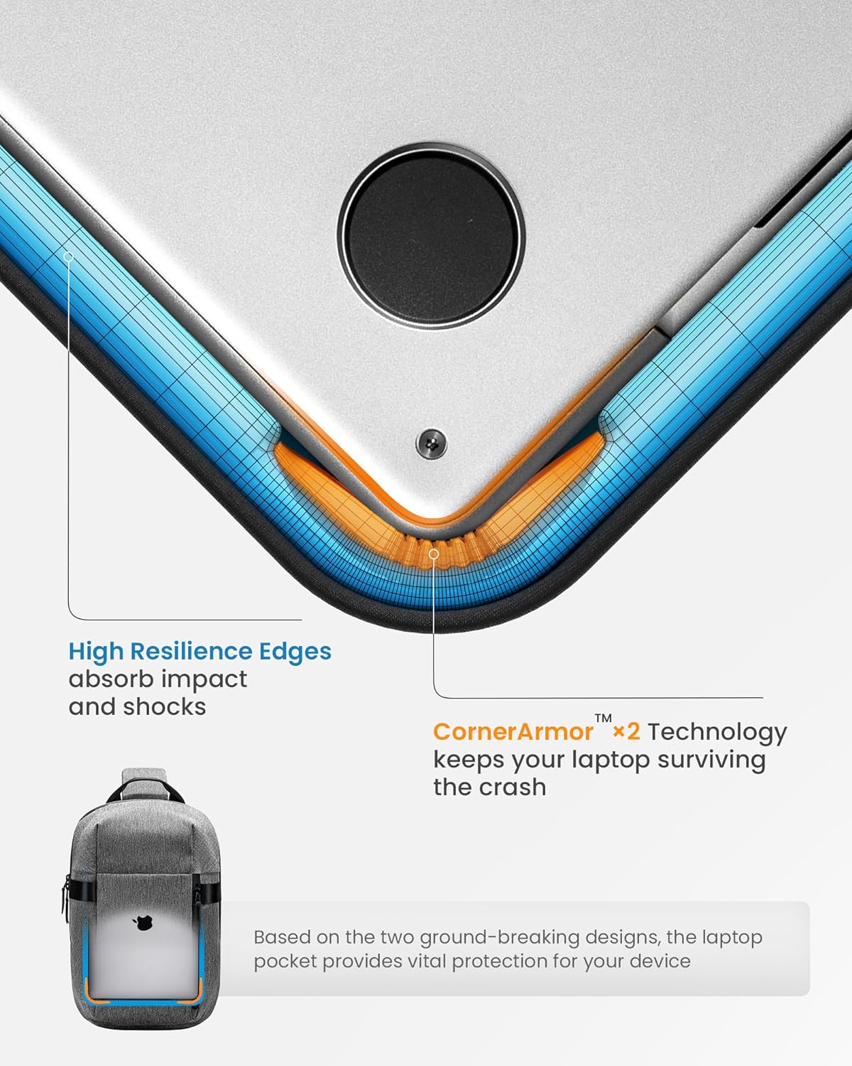 TOMTOC NAVIGATOR-T24 SLING BAG 14 INCH/7L-GRAY