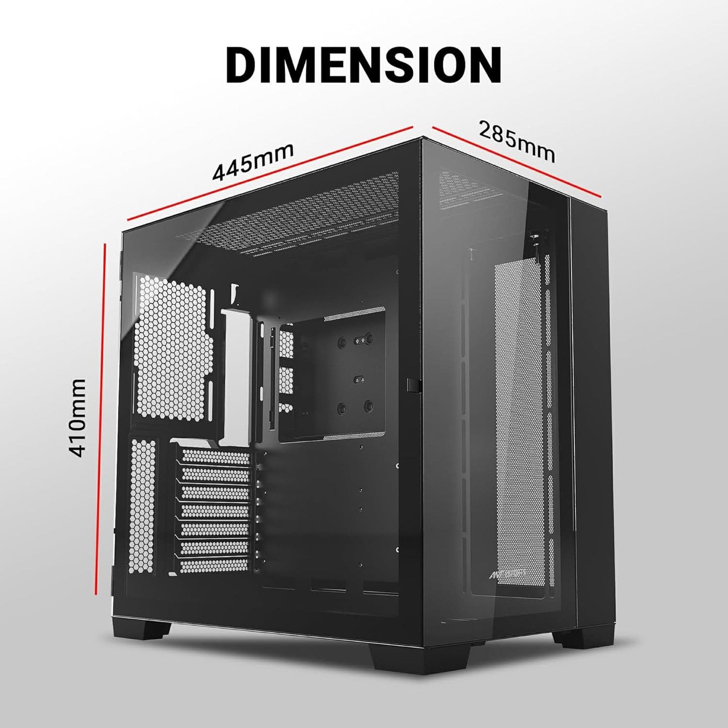 ANT ESPORTS CRYSTAL XL MID-TOWER ATX CABINET BLACK