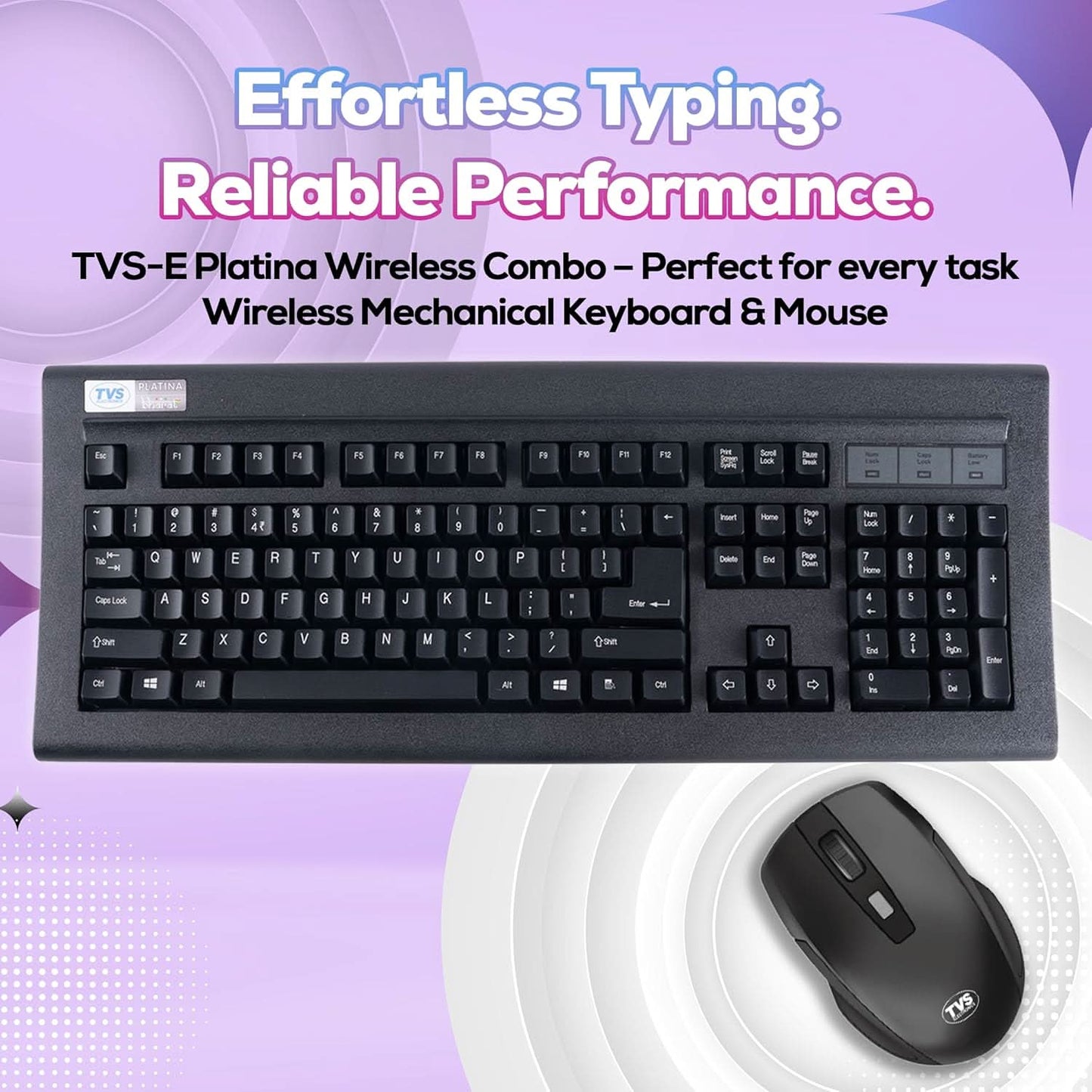 TVS Electronics Platina Wireless Keyboard & Mouse Combo