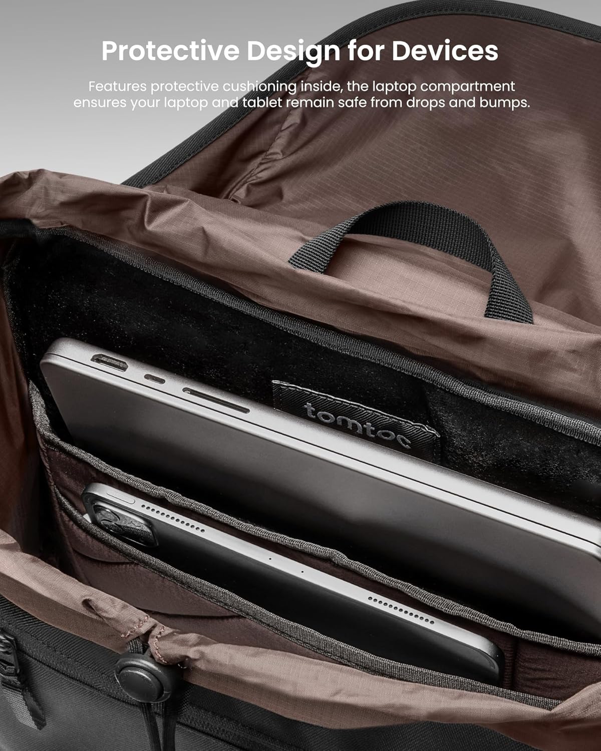 TOMTOC VINTPACK-TA1 22L LAPTOP BACKPACK 15.6 INCH/22L-DARK GRAY