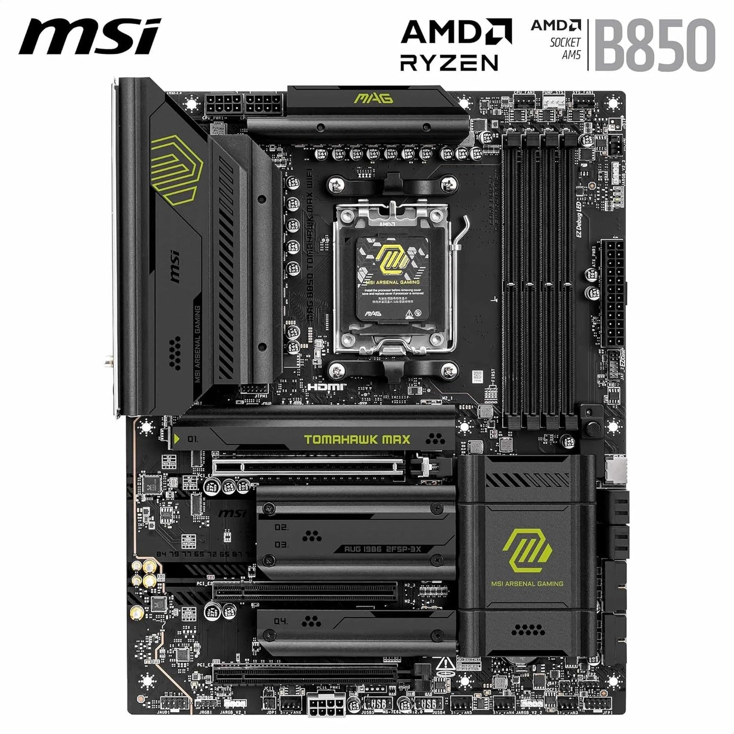 MSI MAG B850 TOMAHAWK MAX WIFI MOTHERBOARD