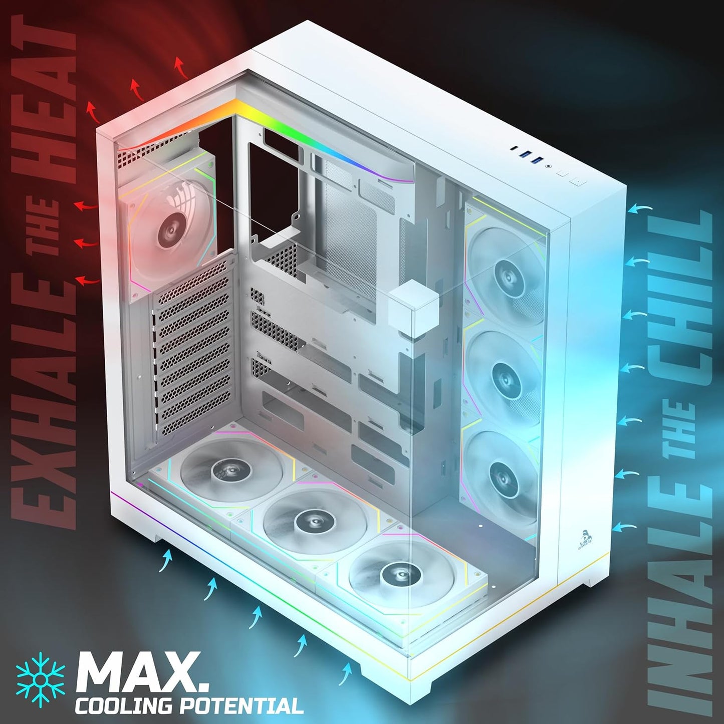 TAG GAMERZ SUPERNOVA MID-TOWER GAMING CABINET WHITE