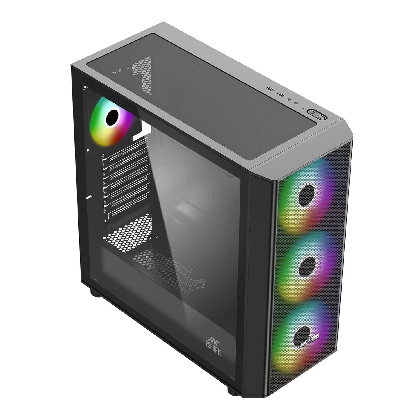ANT ESPORTS 411 AIR MID-TOWER CABINET - BLACK