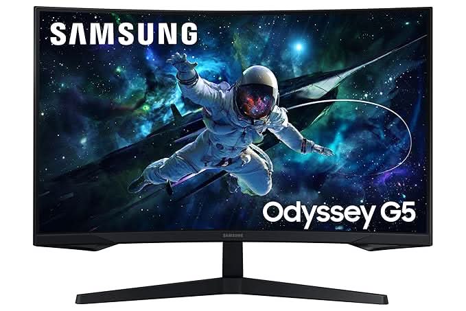 Samsung 32 Inch Odyssey G5 2K Curved Gaming Monitor LS32CG550EWXXL