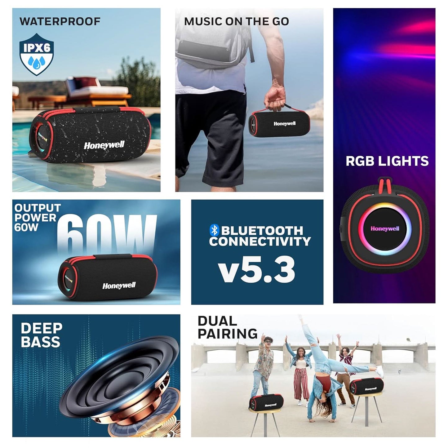 HONEYWELL TRUENO U500 60W 5.3 BLUETOOTH SPEAKER