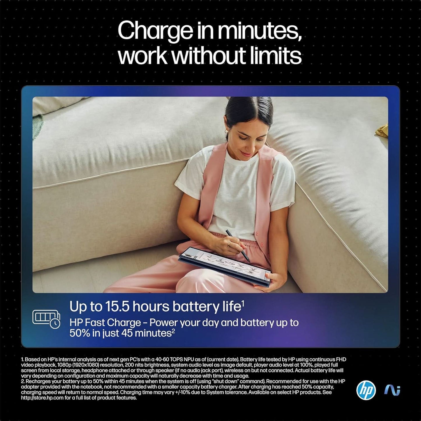HP OMNIBOOK ULTRA FLIP NEXT GEN AI PC ULTRA 7 (32GB RAM/1TB SSD/2.8K OLED 16:10 90% STBR TOUCHSCREEN 500 NITS/WINDOWS 11/9MP CAMERA/POLY STUDIO/BACKLIT KB/MSO/14 INCH (35.6CM)/BLUE/1.34KG) FH0046TU LAPTOP
