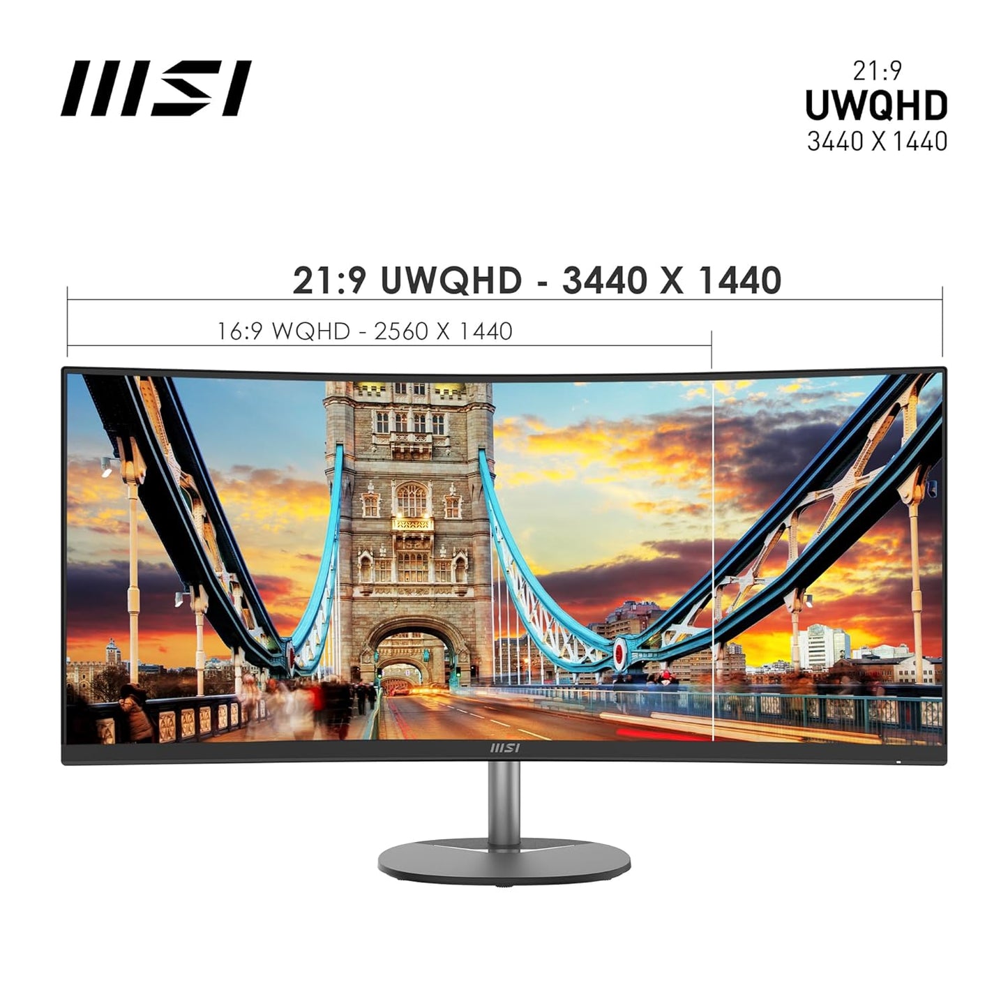 MSI PRO MP341CQ 34-INCH FULL HD COMPUTER MONITOR (BLACK)