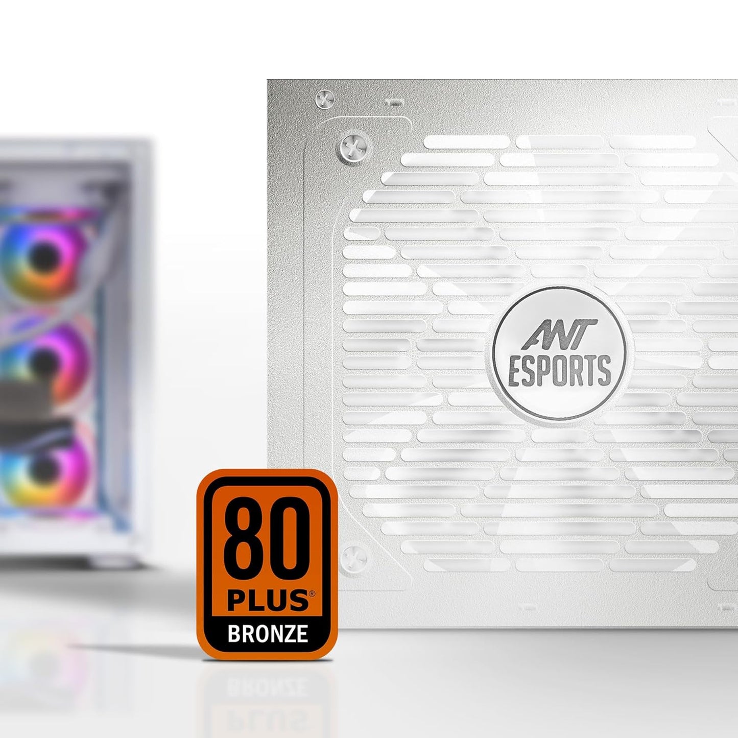 ANT ESPORTS RX650 650 WATT 80 PLUS BRONZE CERTIFIED POWER SUPPLY - WHITE