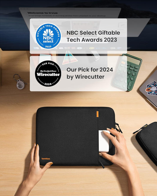 TOMTOC DEFENDER-A13 LAPTOP SLEEVE KIT 13 INCH-BLACK