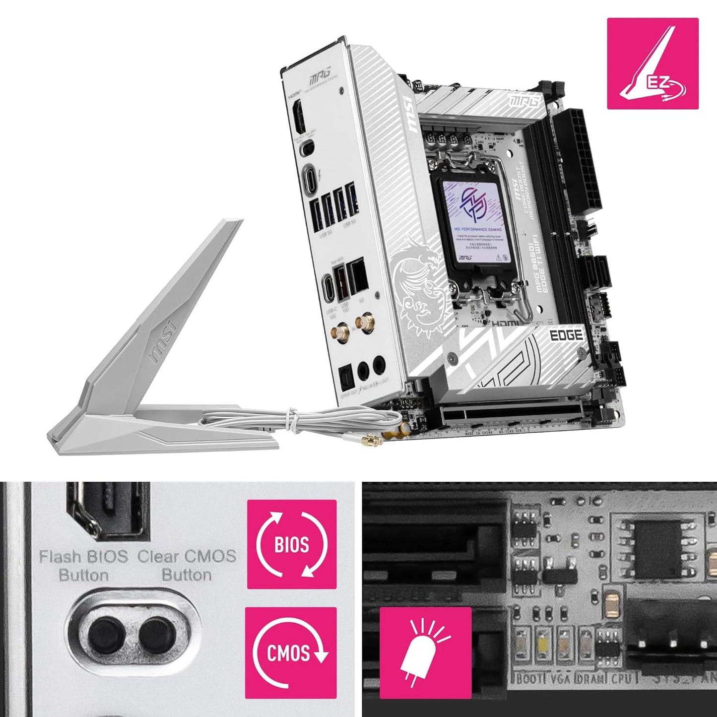 MSI B860I MPG EDGE TI WIFI LGA1851 MINI-ITX MOTHERBOARD