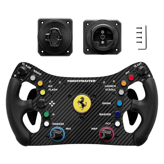 Thrustmaster Ferrari 488 GT3 Wheel Add-On, Racing Wheel Rim, PC, PS5, PS4, Xbox Series X|S, Xbox One, Officially Licensed by Ferrari