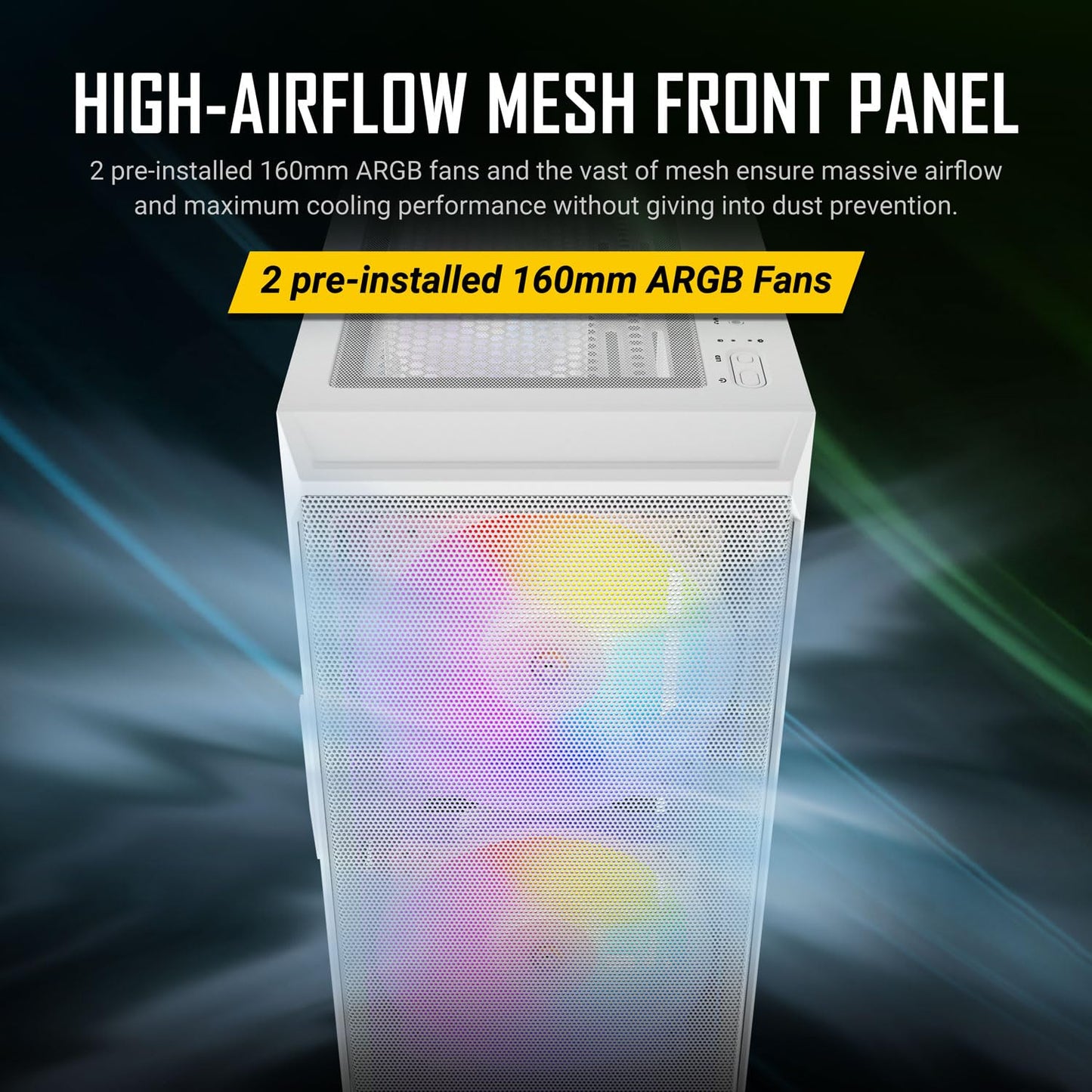 ANTEC NX416L ARGB (ATX) MID TOWER CABINET (WHITE)