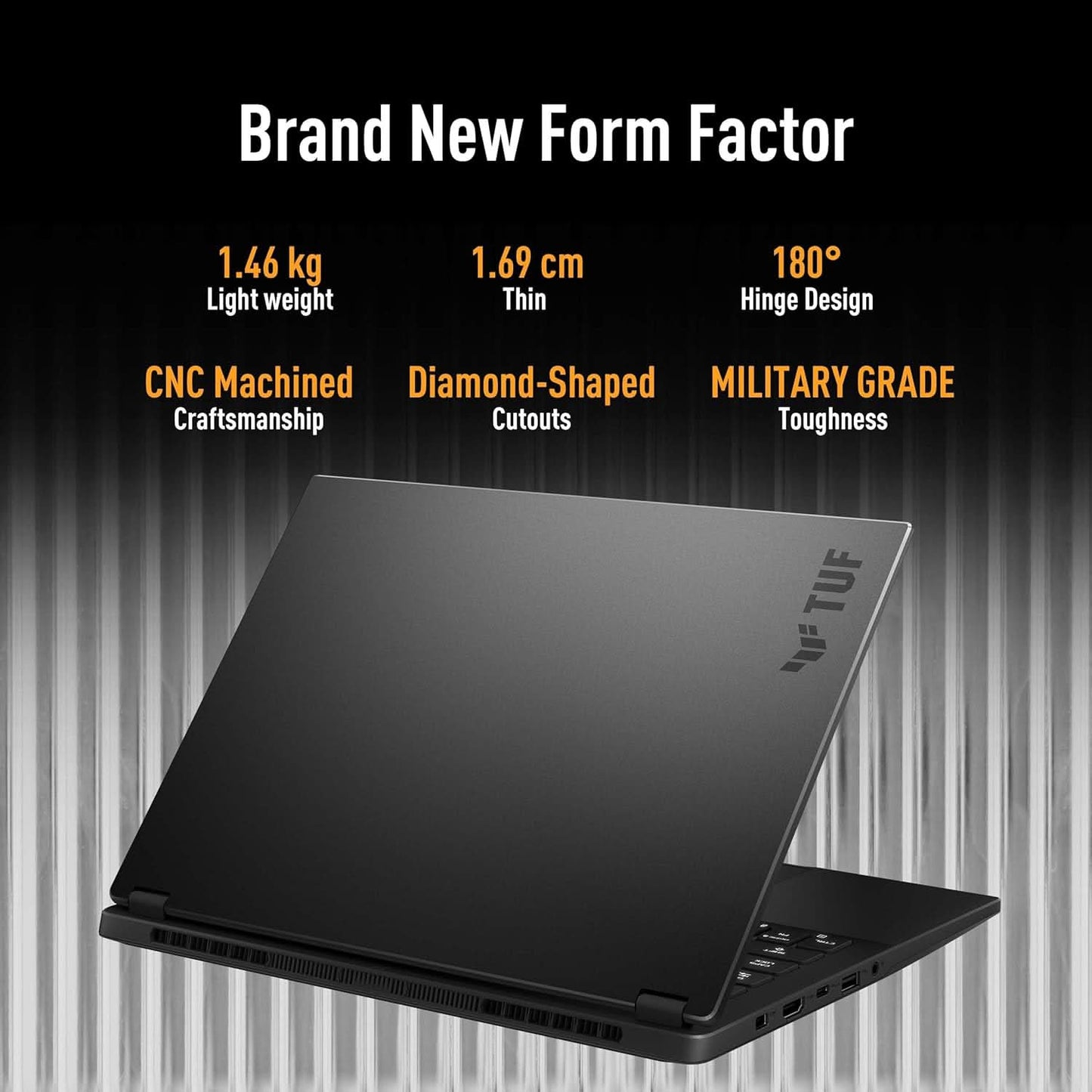 ASUS TUF GAMING, GAMING LAPTOP, 14 INCH FHD, 165HZ 400 NITS, AMD RYZEN 7 8845HS PROCESSOR 3.8GHZ (16GB RAM/1TB SSD/NVIDIA GEFORCE RTX 4050/WINDOWS 11/OFFICE 2021//JAEGER GRAY/1.46 KG), FA401UU-RG033WS