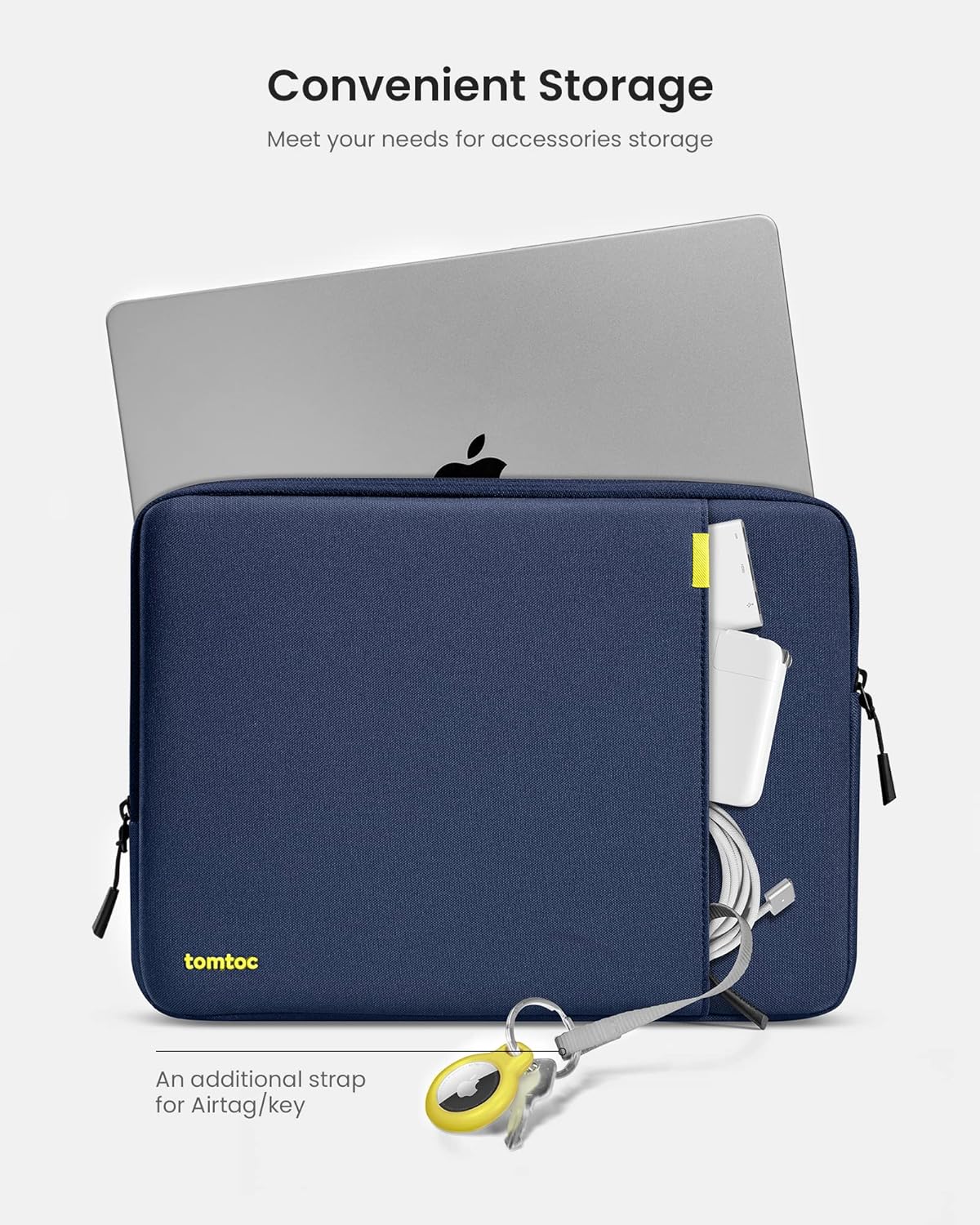TOMTOC DEFENDER-A13 LAPTOP SLEEVE 14 INCH-NAVY BLUE