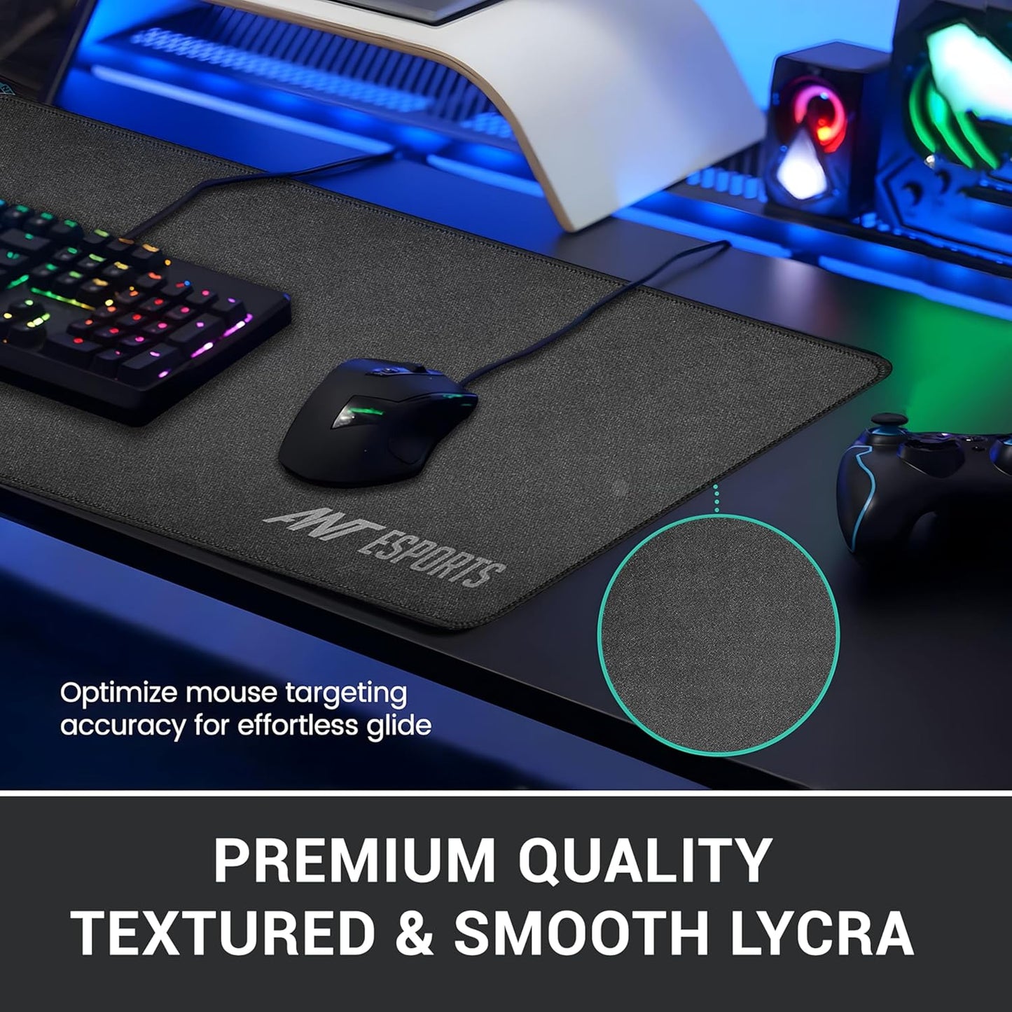 ANT ESPORTS MP320S GAMING MOUSE PAD - XL (SPEED) - BLACK