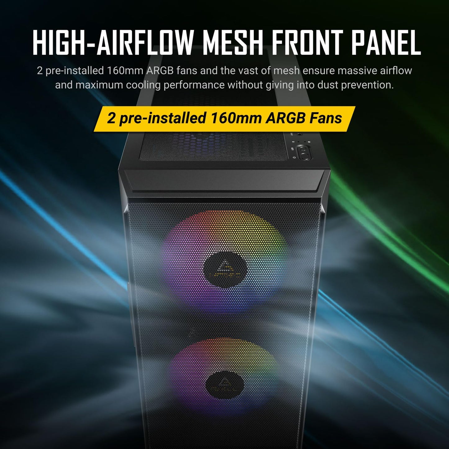 ANTEC NX416L ARGB (ATX) MID TOWER CABINET (BLACK)