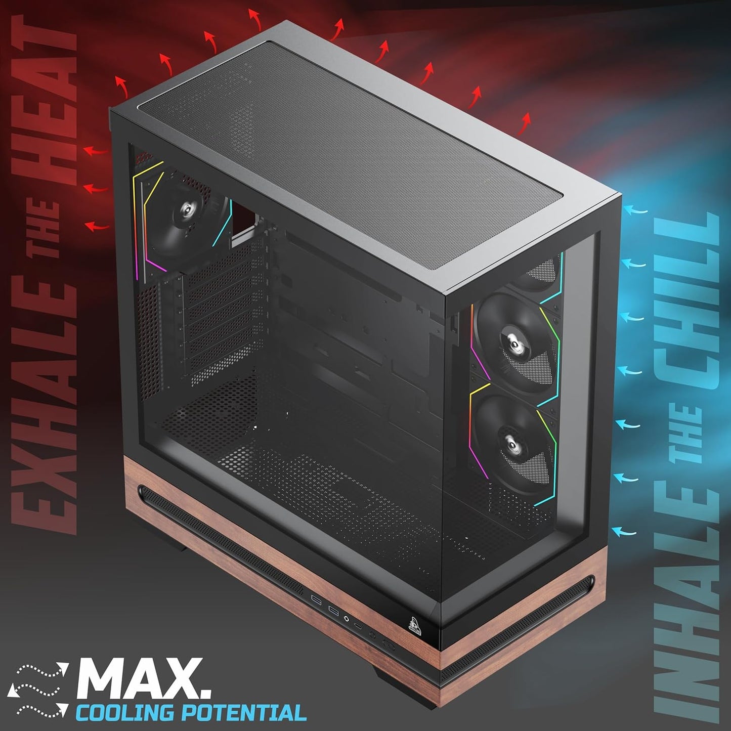 TAG GAMERZ STELLAR PRIME MID-TOWER GAMING CABINET BLACK