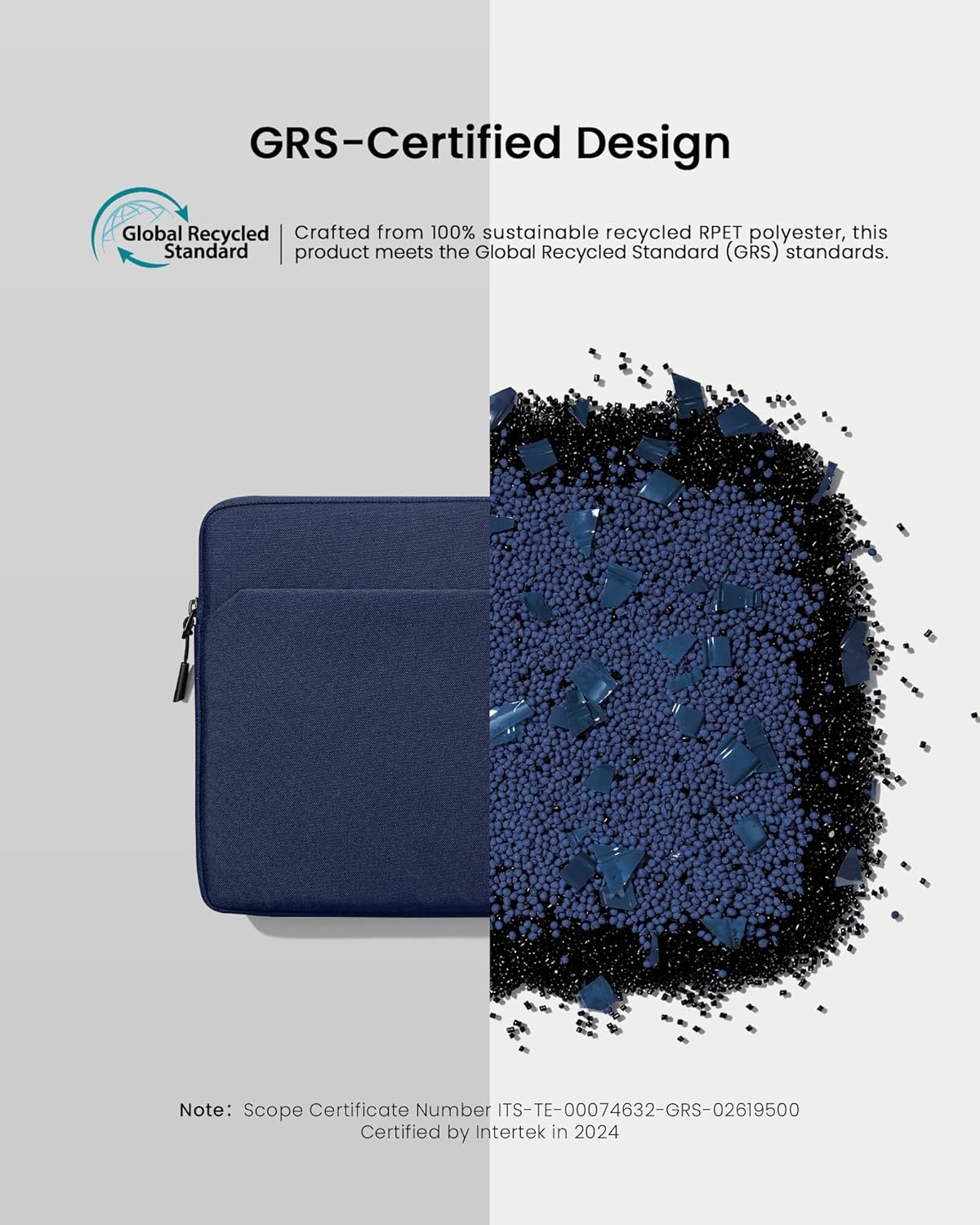 TOMTOC LIGHT-A18 LAPTOP SLEEVE 14 LNCH-NAVY BLUE