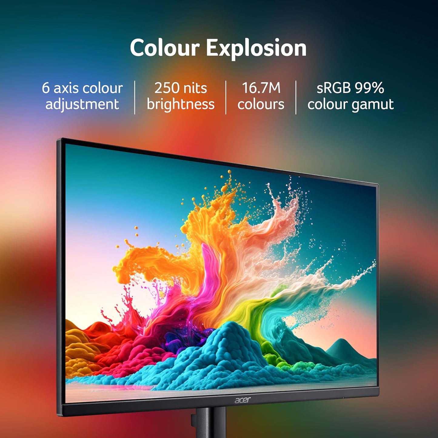 ACER KA270 G 27 INCH IPS FULL HD BACKLIT LED MONITOR WITH STEREO SPEAKERS