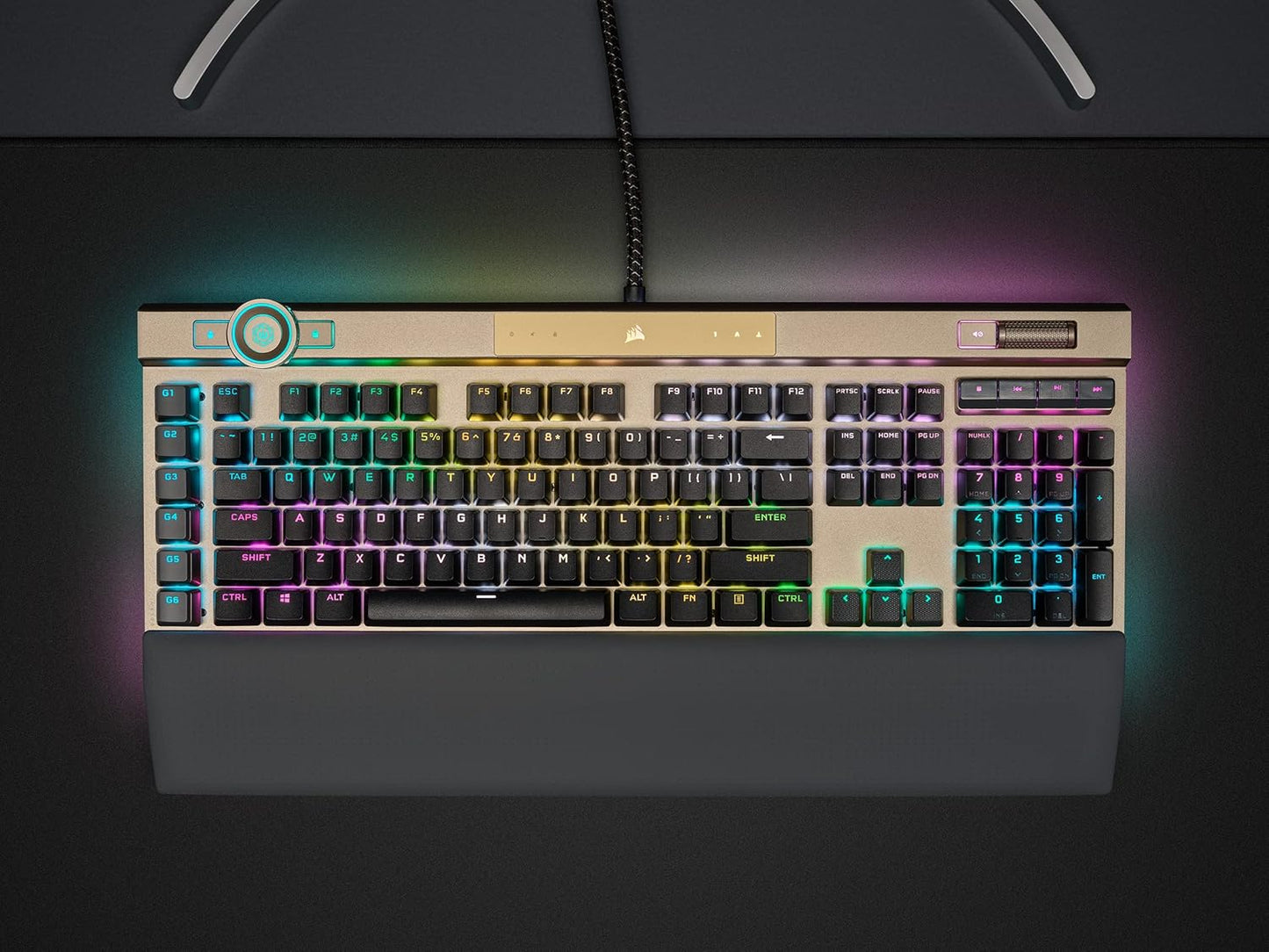 CORSAIR K100 RGB OPTICAL-MECHANICAL GAMING KEYBOARD - MIDNIGHT GOLD