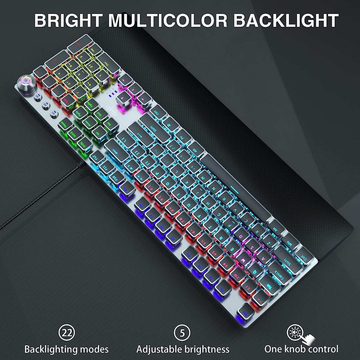 AULA F2088 WIRED MECHANICAL KEYBOARD BLACK