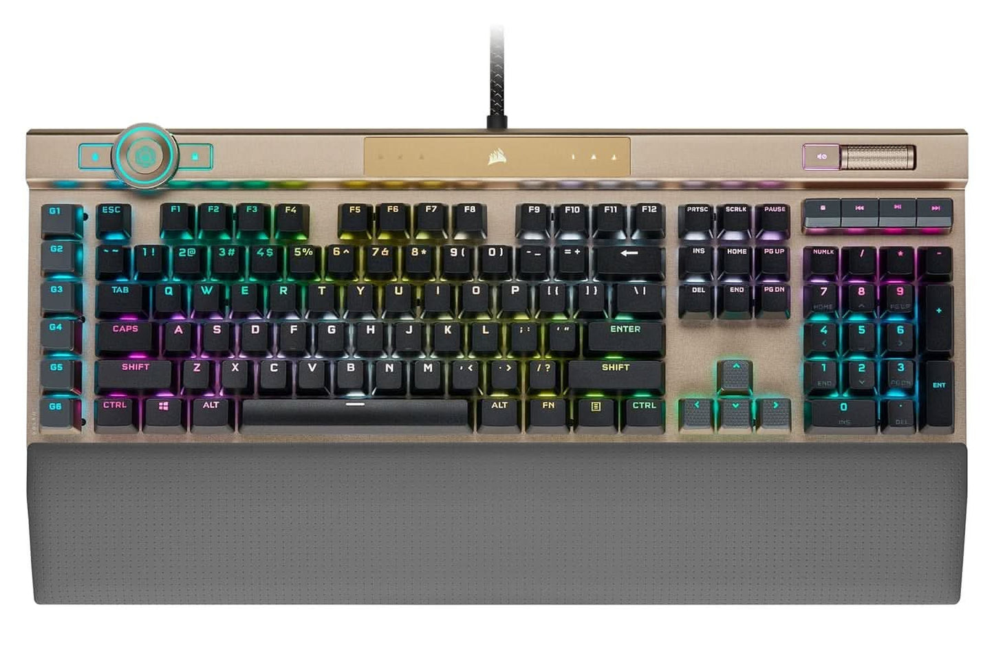 CORSAIR K100 RGB OPTICAL-MECHANICAL GAMING KEYBOARD - MIDNIGHT GOLD